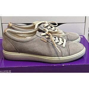 Ecco Women's Soft 7 Rose Gray Sneakers Shoes Size 6 Gently Worn No Box Leather
